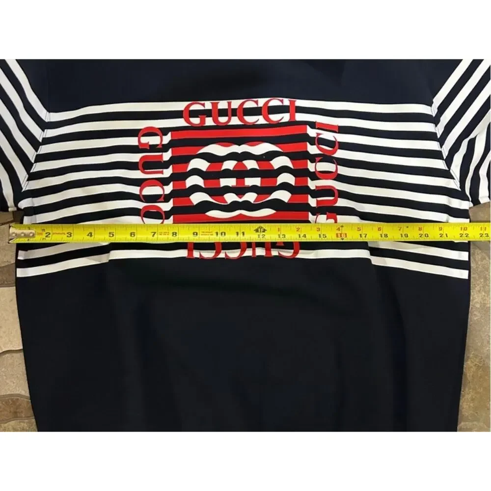 Men's Gucci 100% cotton logo print sweatshirt size large made in Italy NWT